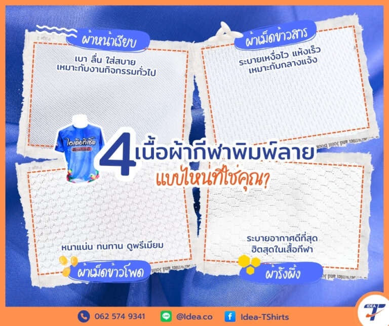 รู้จัก 4 เนื้อผ้ากีฬาพิมพ์ลาย