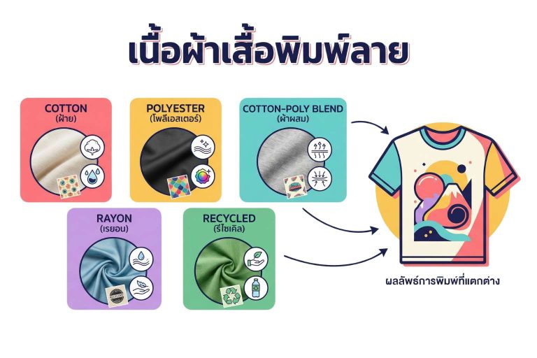เนื้อผ้า เสื้อพิมพ์ลาย