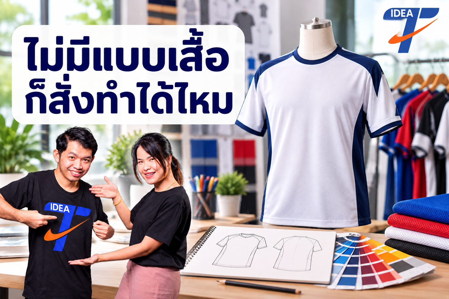 ไม่มีแบบเสื้อก็สั่งทำได้ไหม