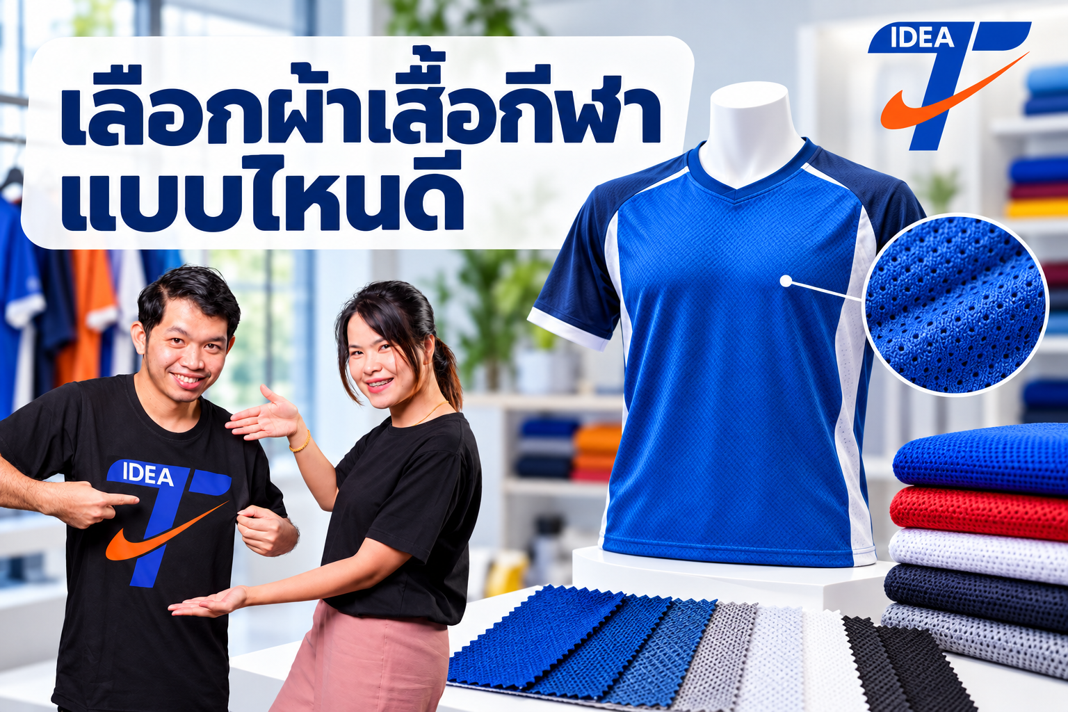 เลือกผ้าเสื้อกีฬาแบบไหนดี