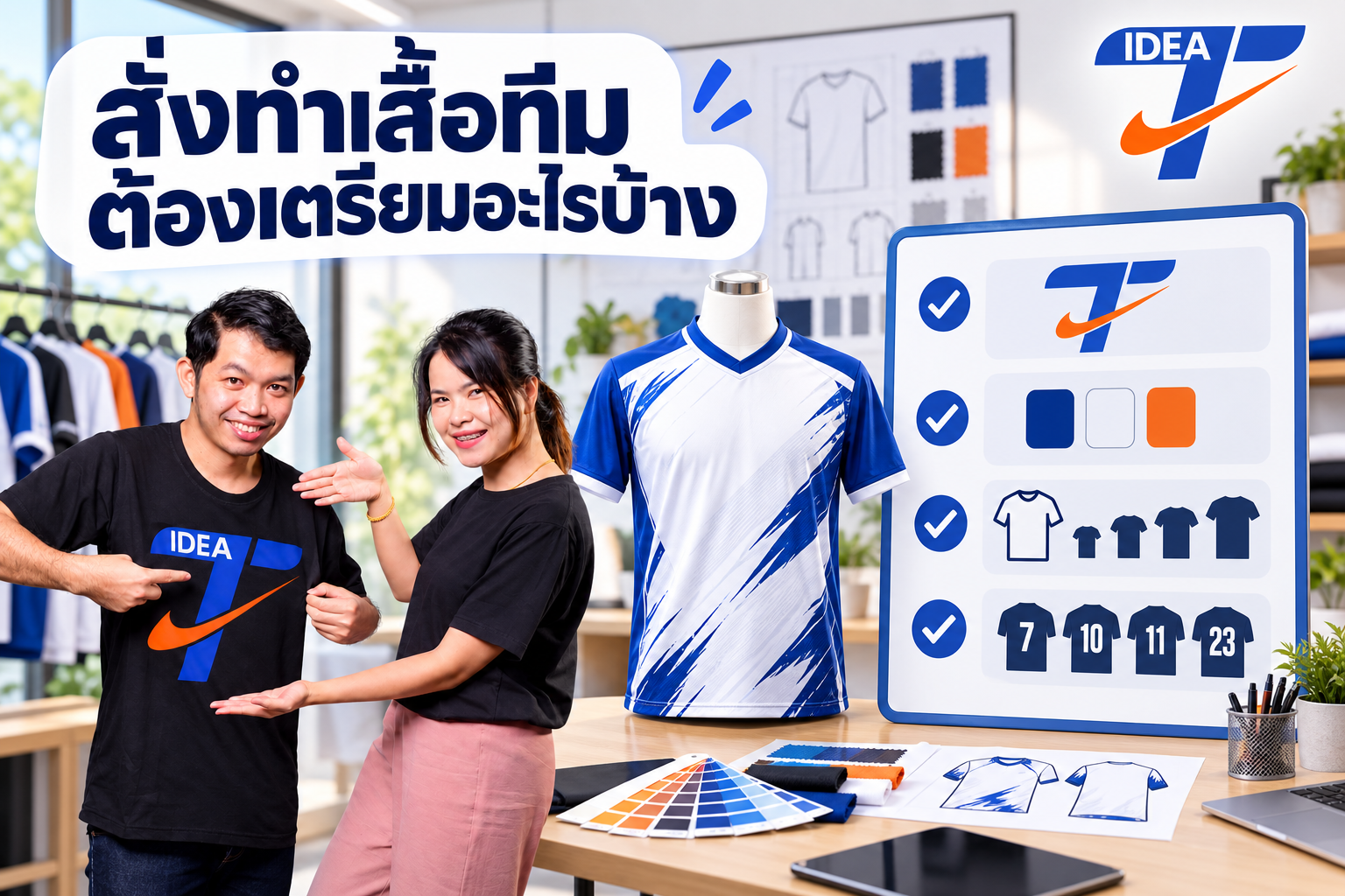 สั่งทำเสื้อทีมต้องเตรียมอะไรบ้าง เช็กลิสต์ก่อนส่งผลิต
